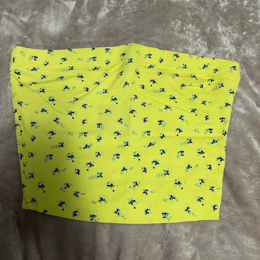 Yellow crop top